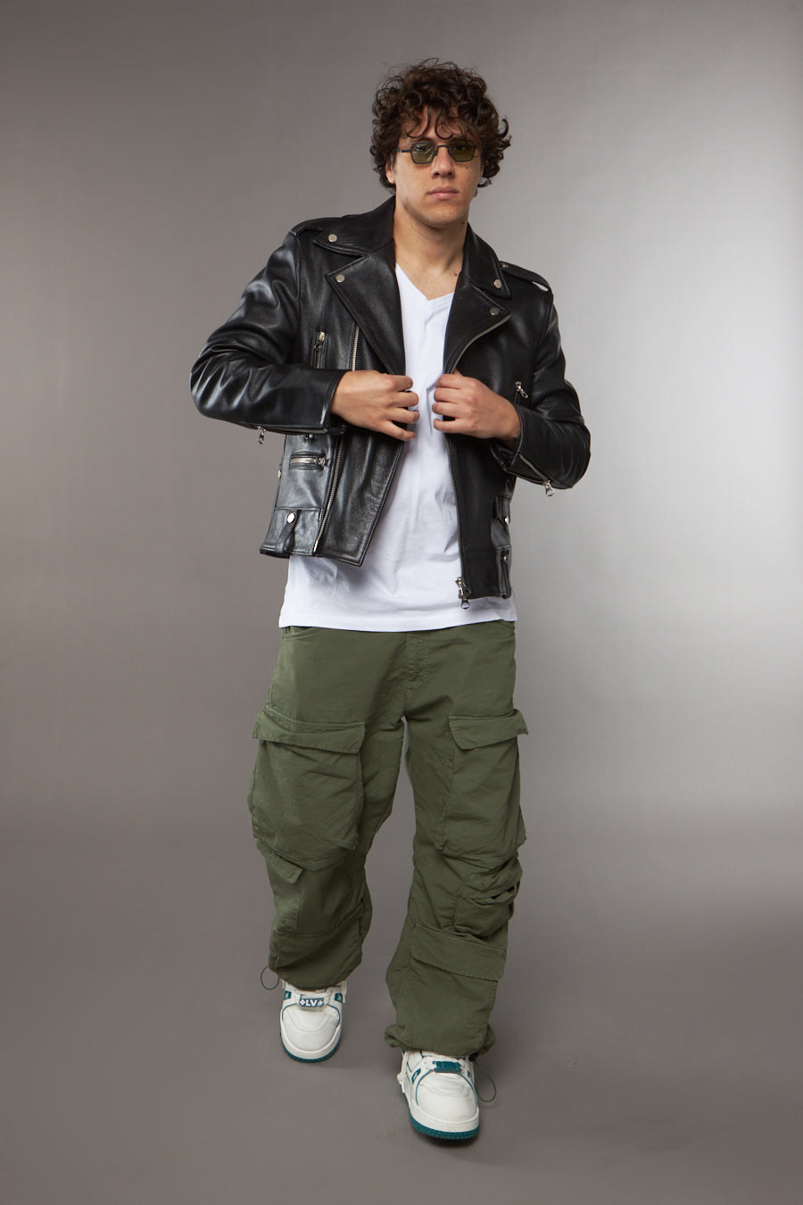 CHIODO BIKER NAPPA NERO - lab22shop