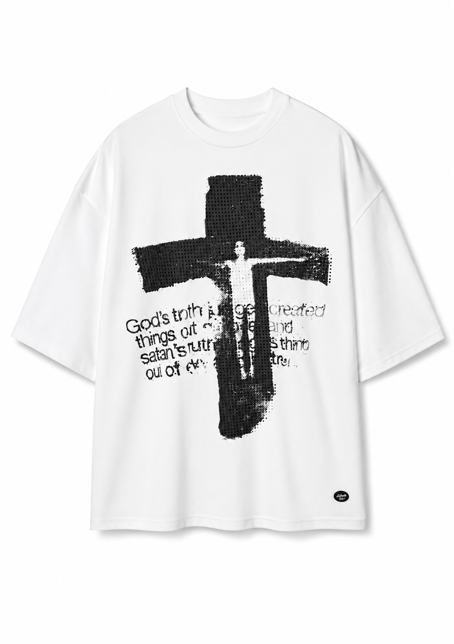 T-SHIRT BLESSED CON STRASS