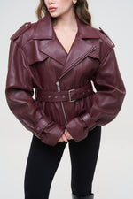 CHIODO OVER SPALLONE E CINTA BORDEAUX - lab22shop