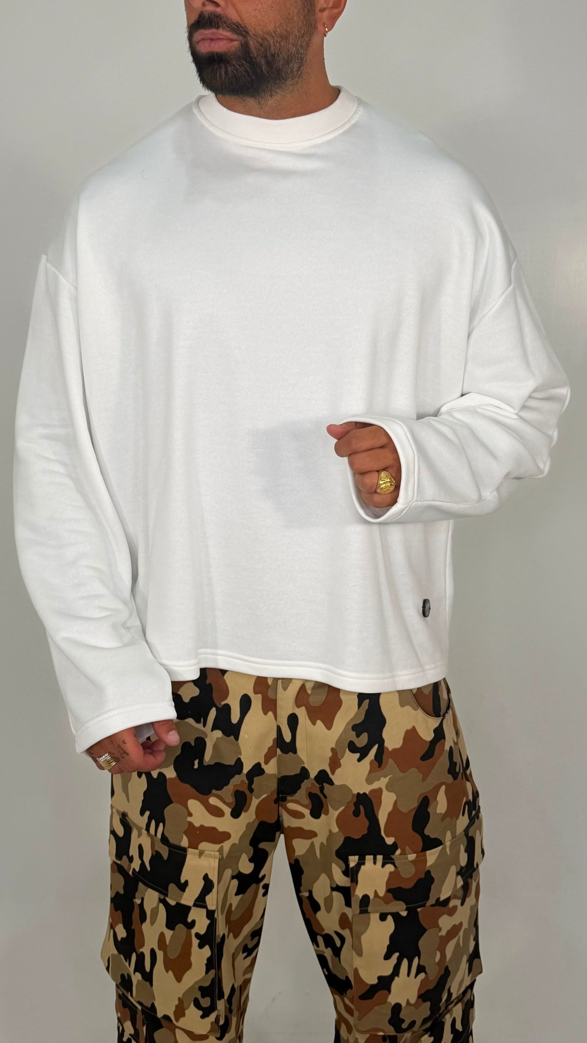 T-SHIRT OVERSIZE MANICHE LUNGHE - lab22shop