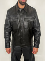 LEATHER SHIRT JACKET - lab22shop