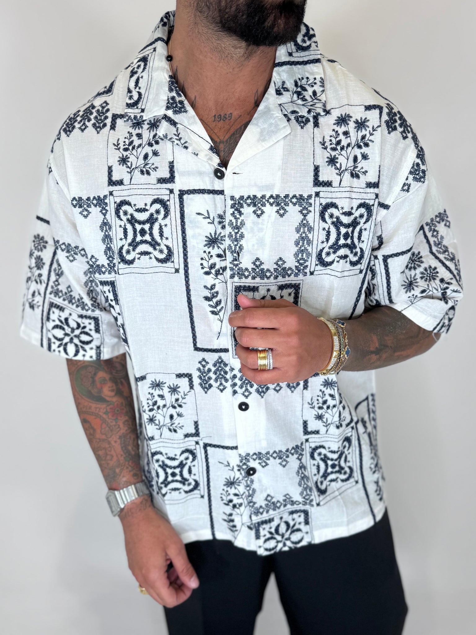 CAMICIA  FANTASY LAB BIANCA E BLU