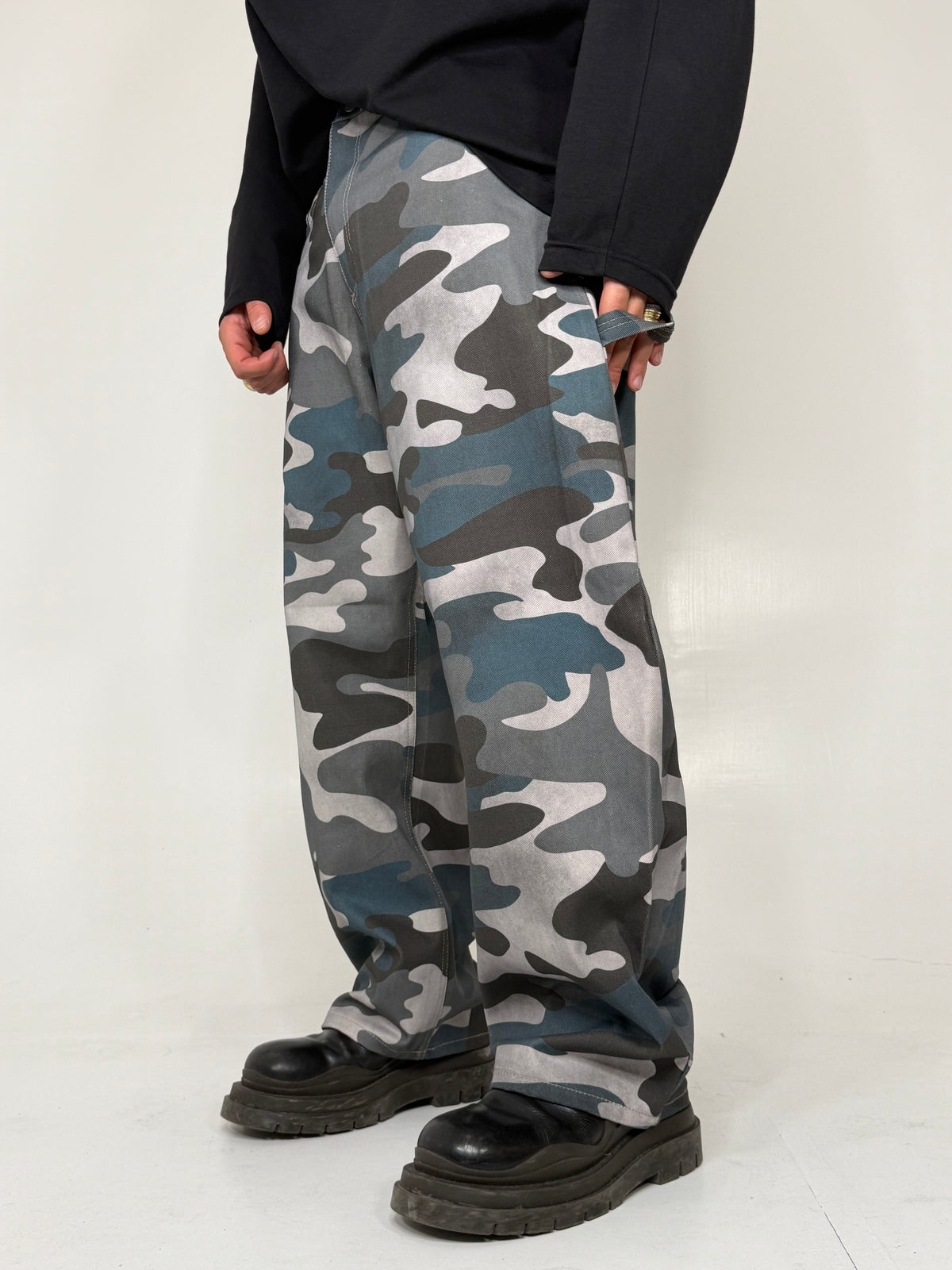 JEANS BALLOON CAMOUFLAGE GREY - lab22shop