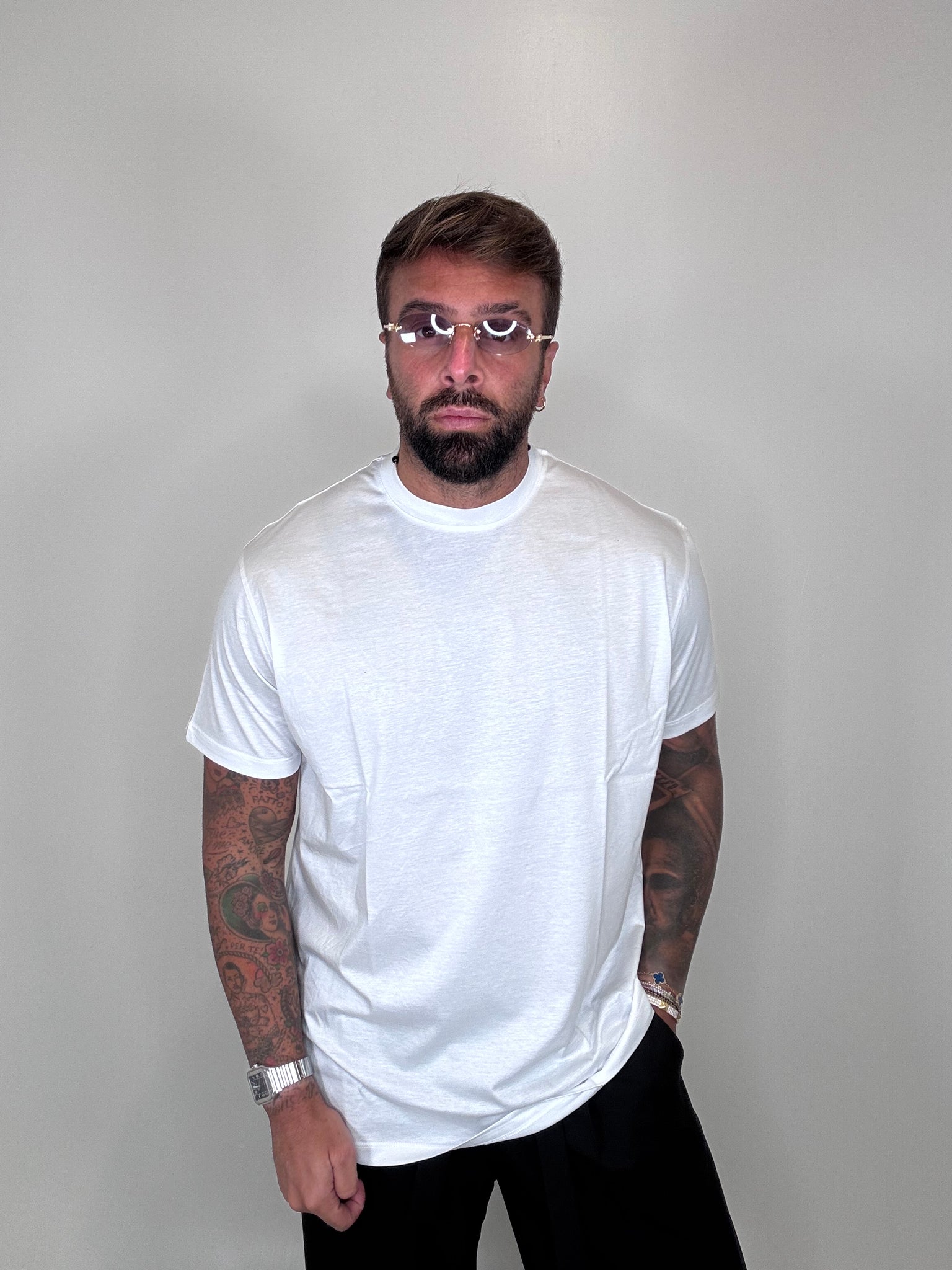 T-SHIRT FILO DI SCOZIA BIANCA