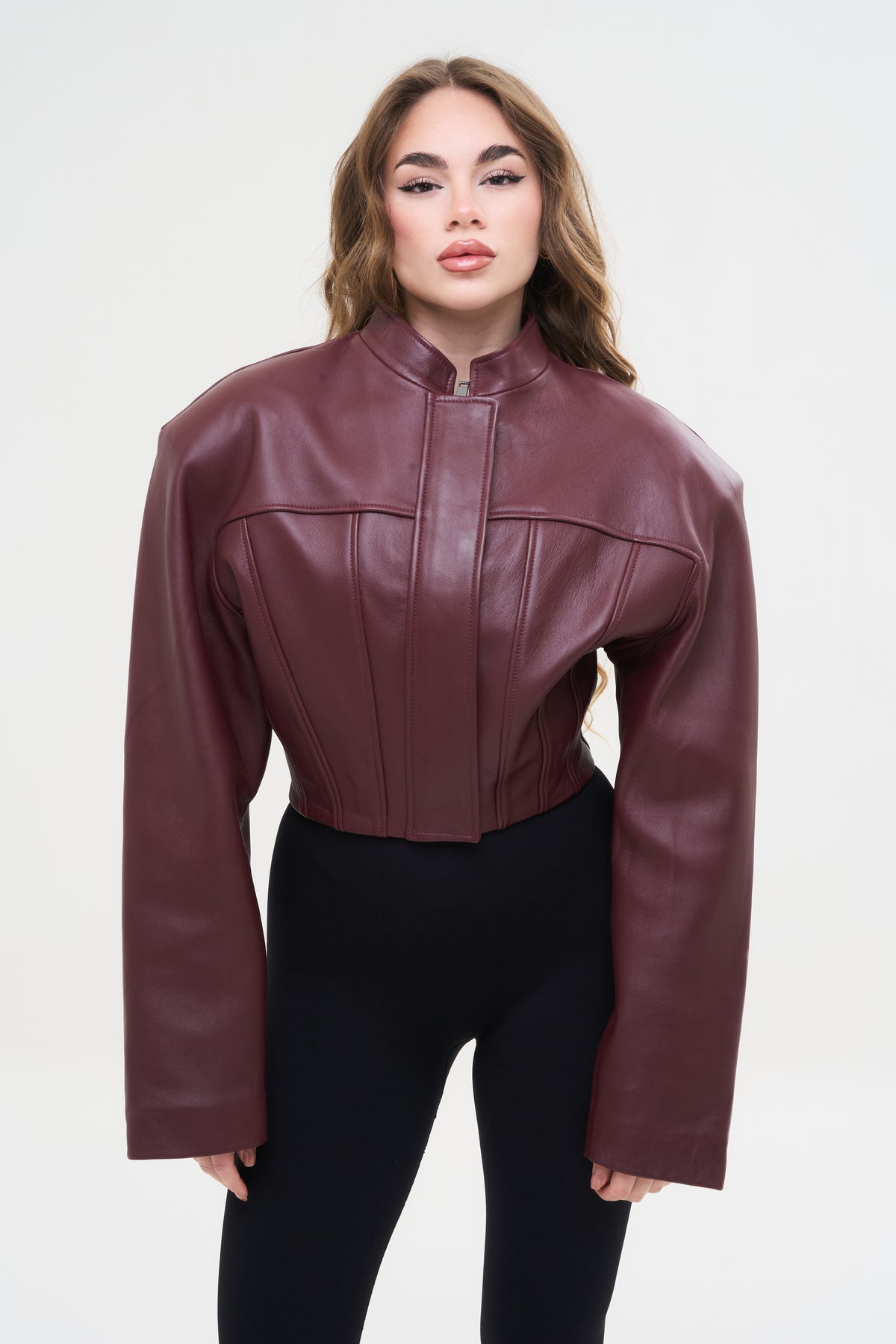 BLAZER TOP SPALLINA BORDEAUX - lab22shop