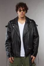 CHIODO OVERSIZE SPALLA SCESA CON LACCI NERO - lab22shop