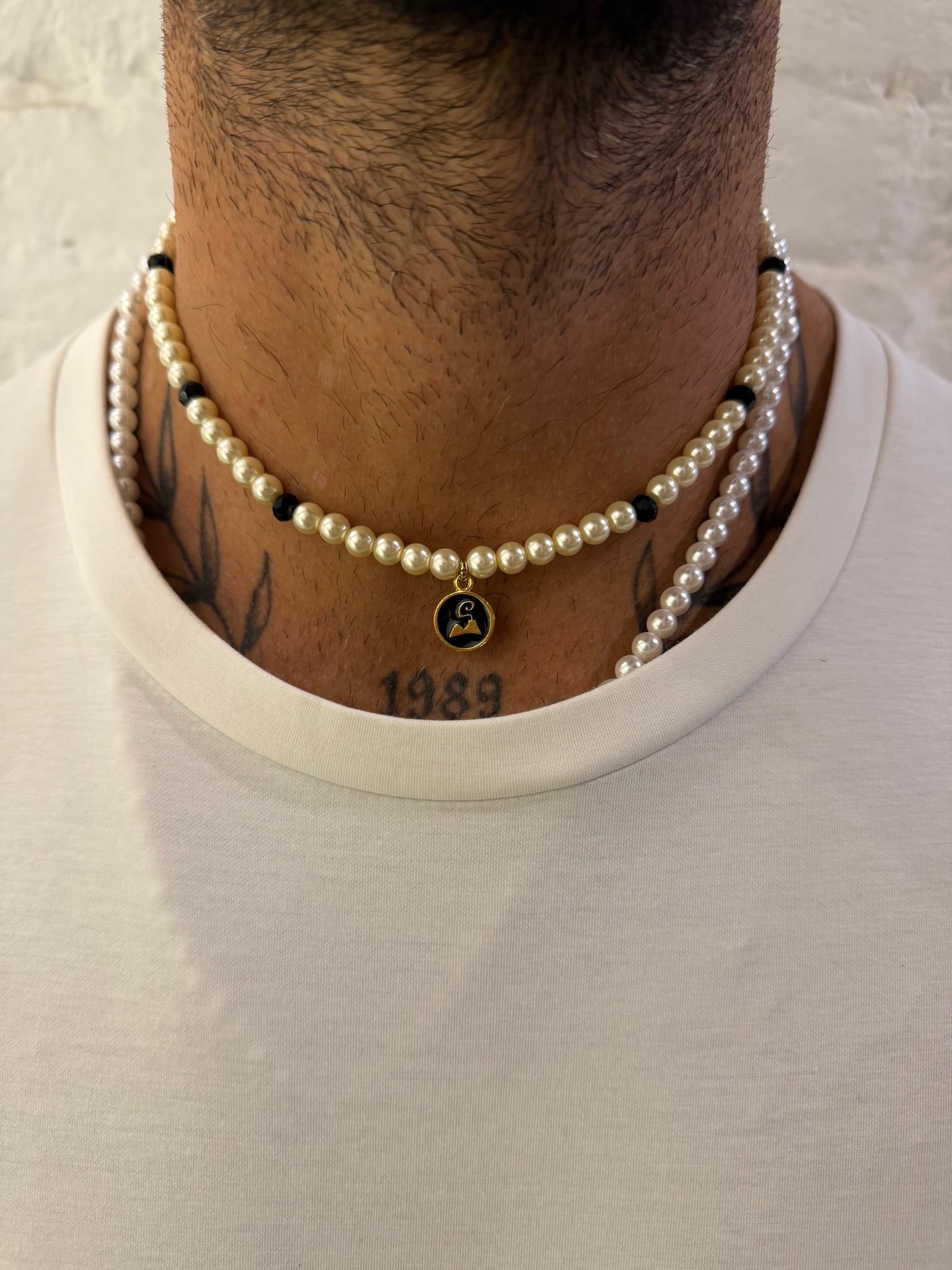 COLLANA PERLE CUORE SACRO