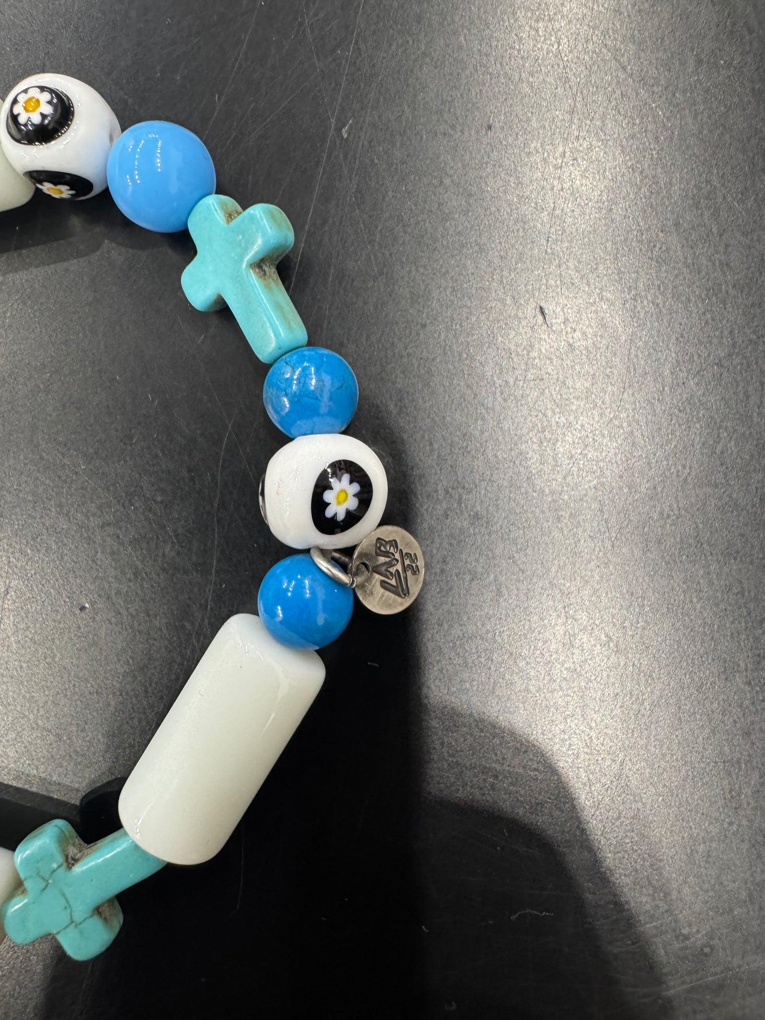 Bracciale con croce multicolor