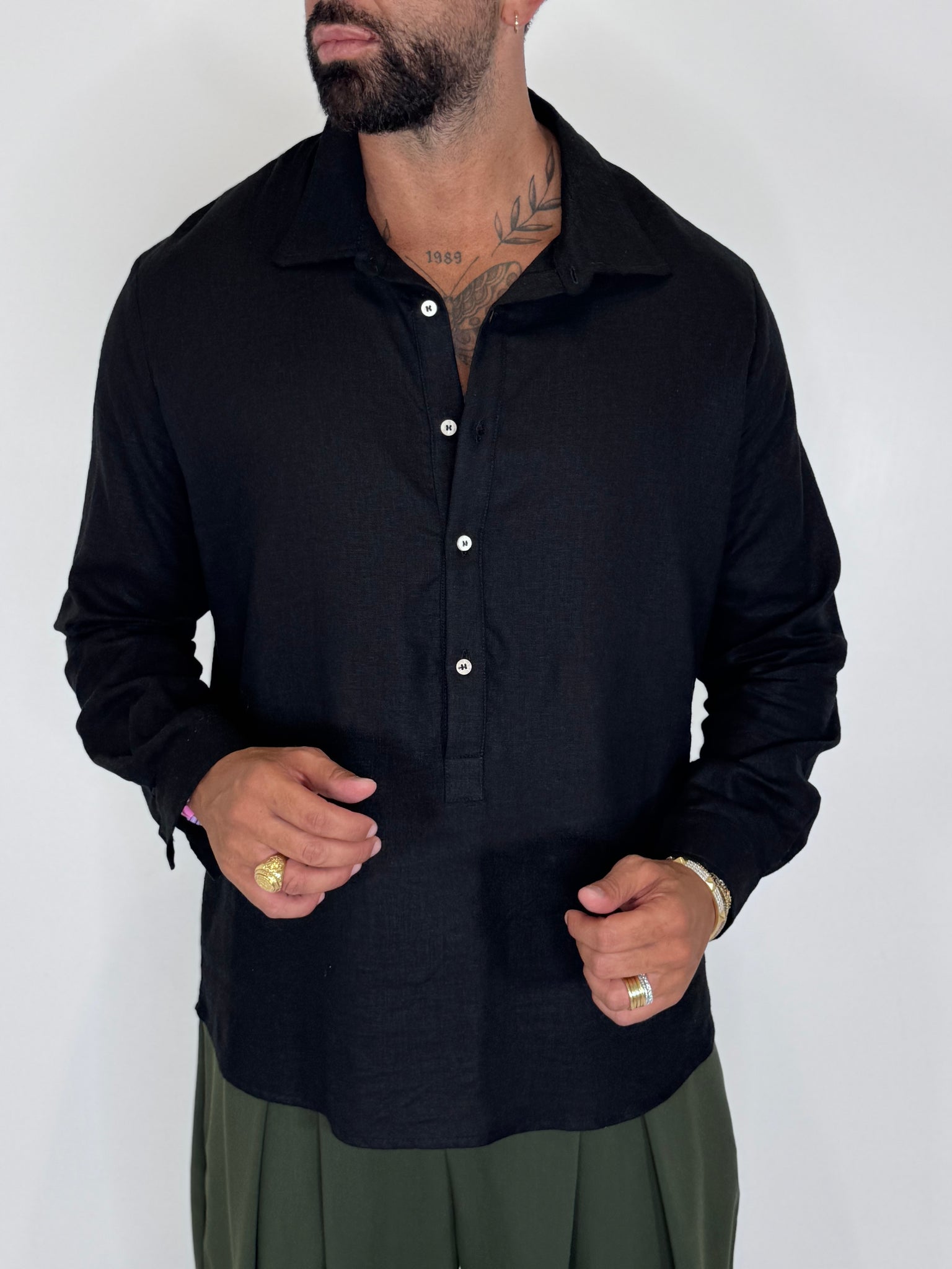 CAMICIA DOLCE VITA NERA