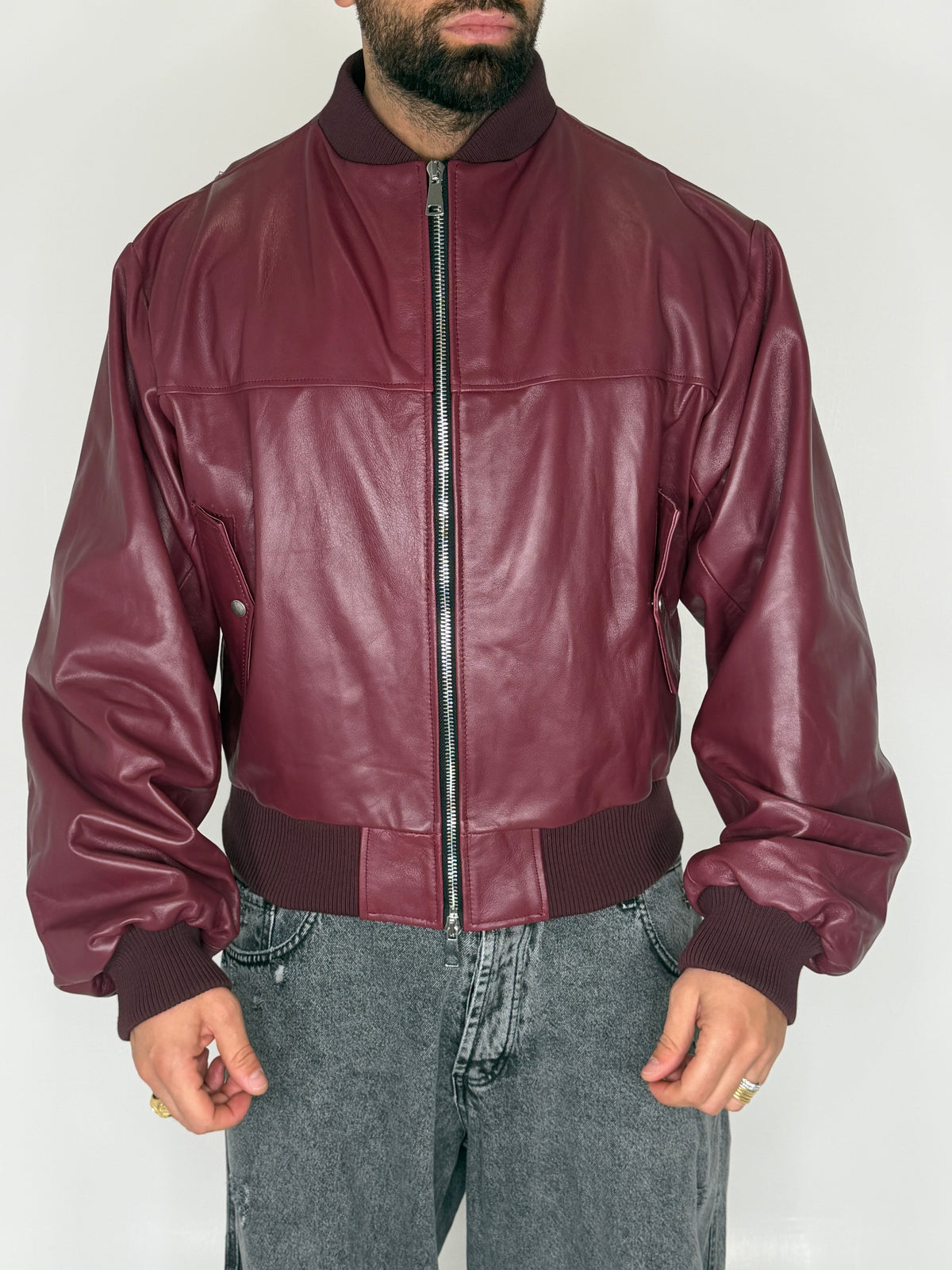 COLLEGE OVERSIZE BURGUNDY