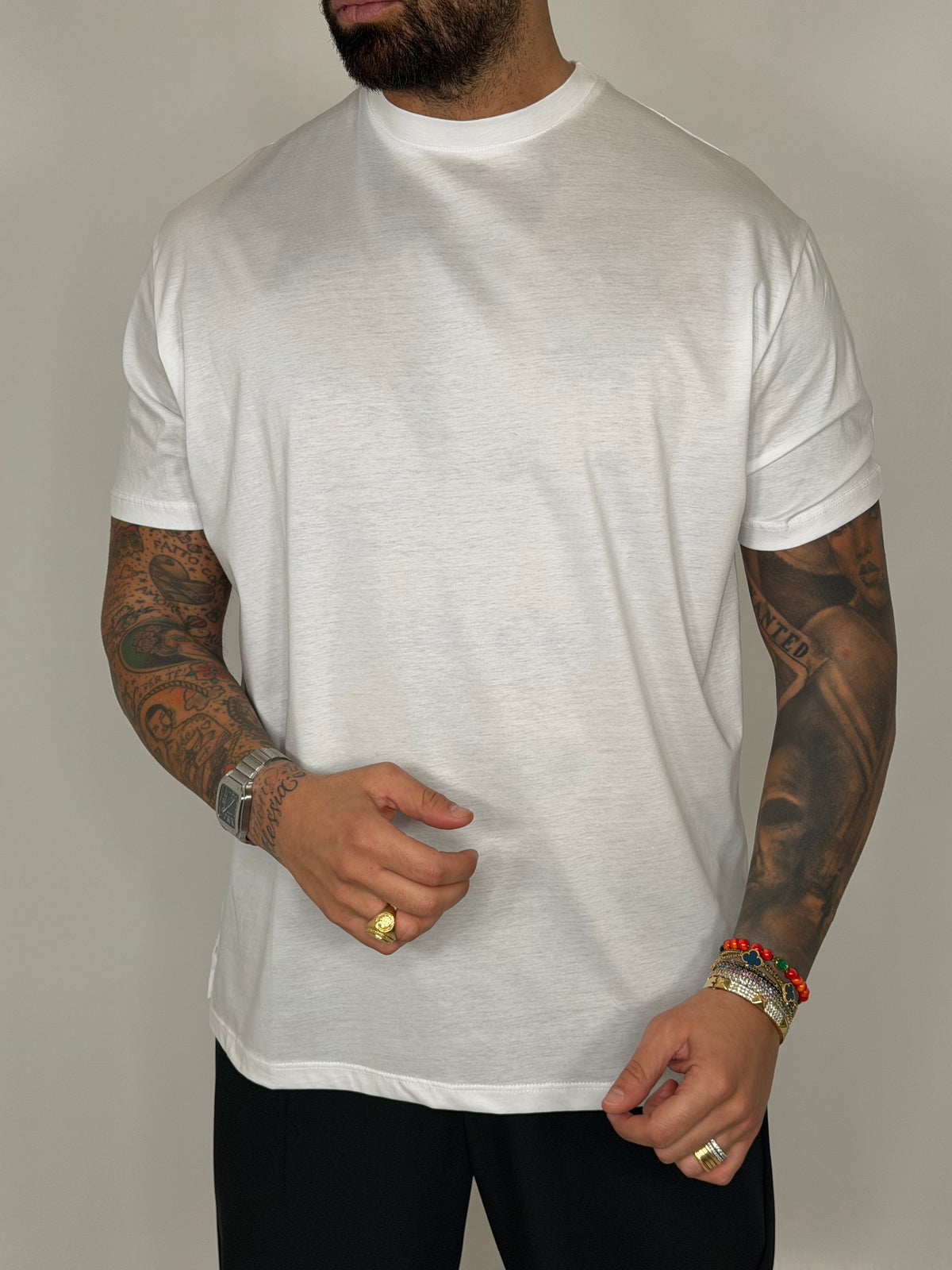 T-SHIRT GIROCOLLO IN FILO DI SCOZIA