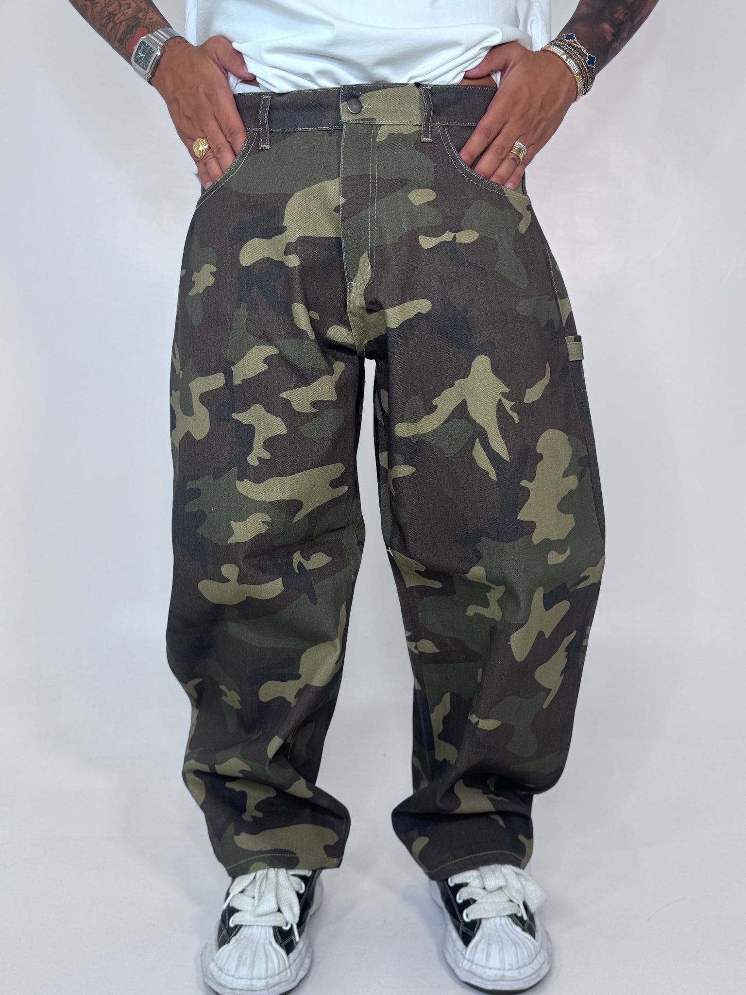 Pantalone Jeans Balloon Mimetico