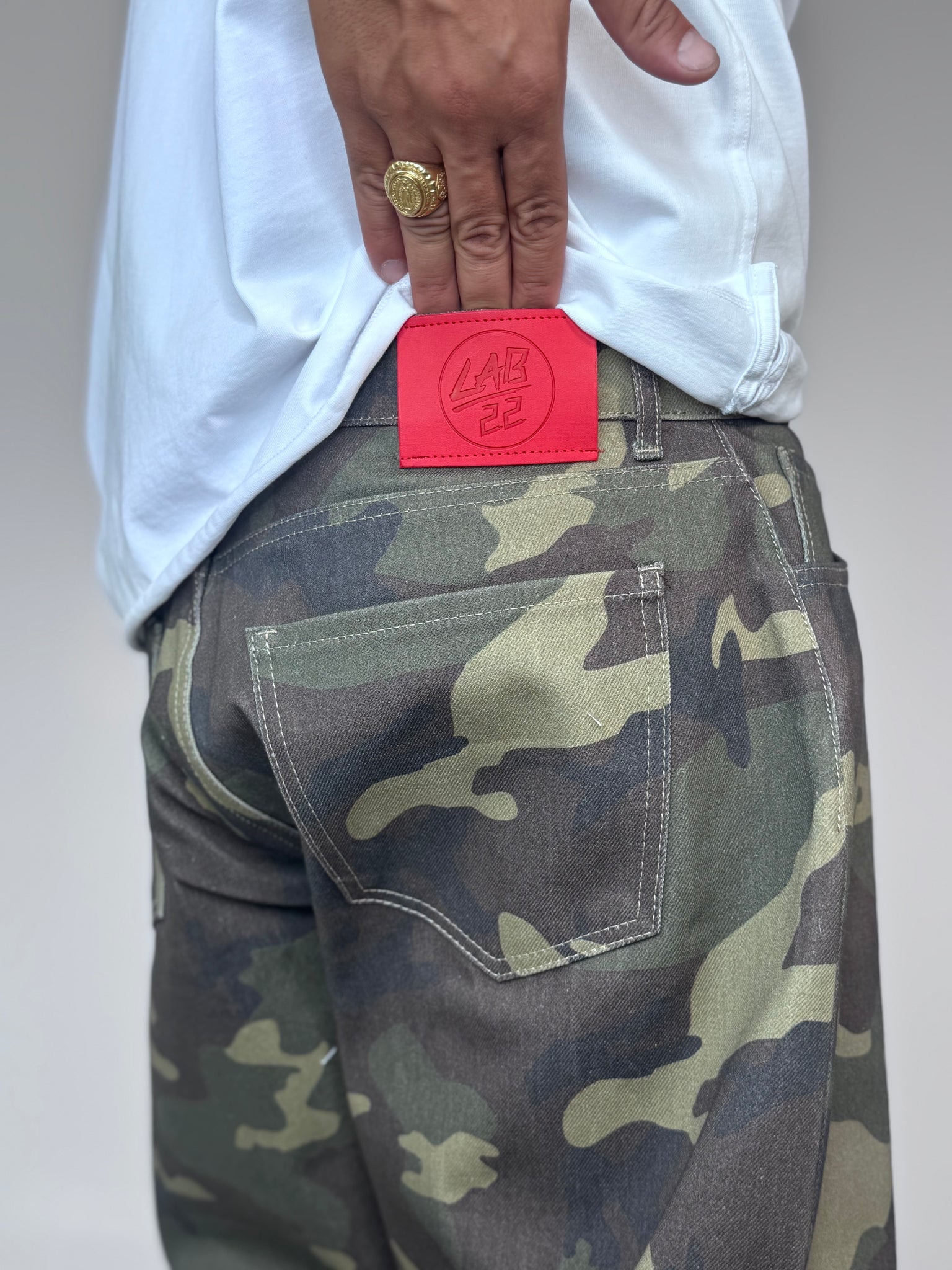 Pantalone Jeans Balloon Mimetico