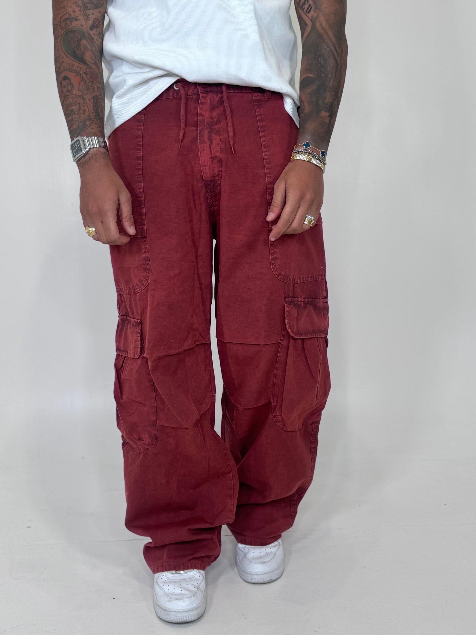 PANT CARGO ROSSO