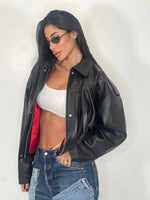 Giacca in pelle bomber