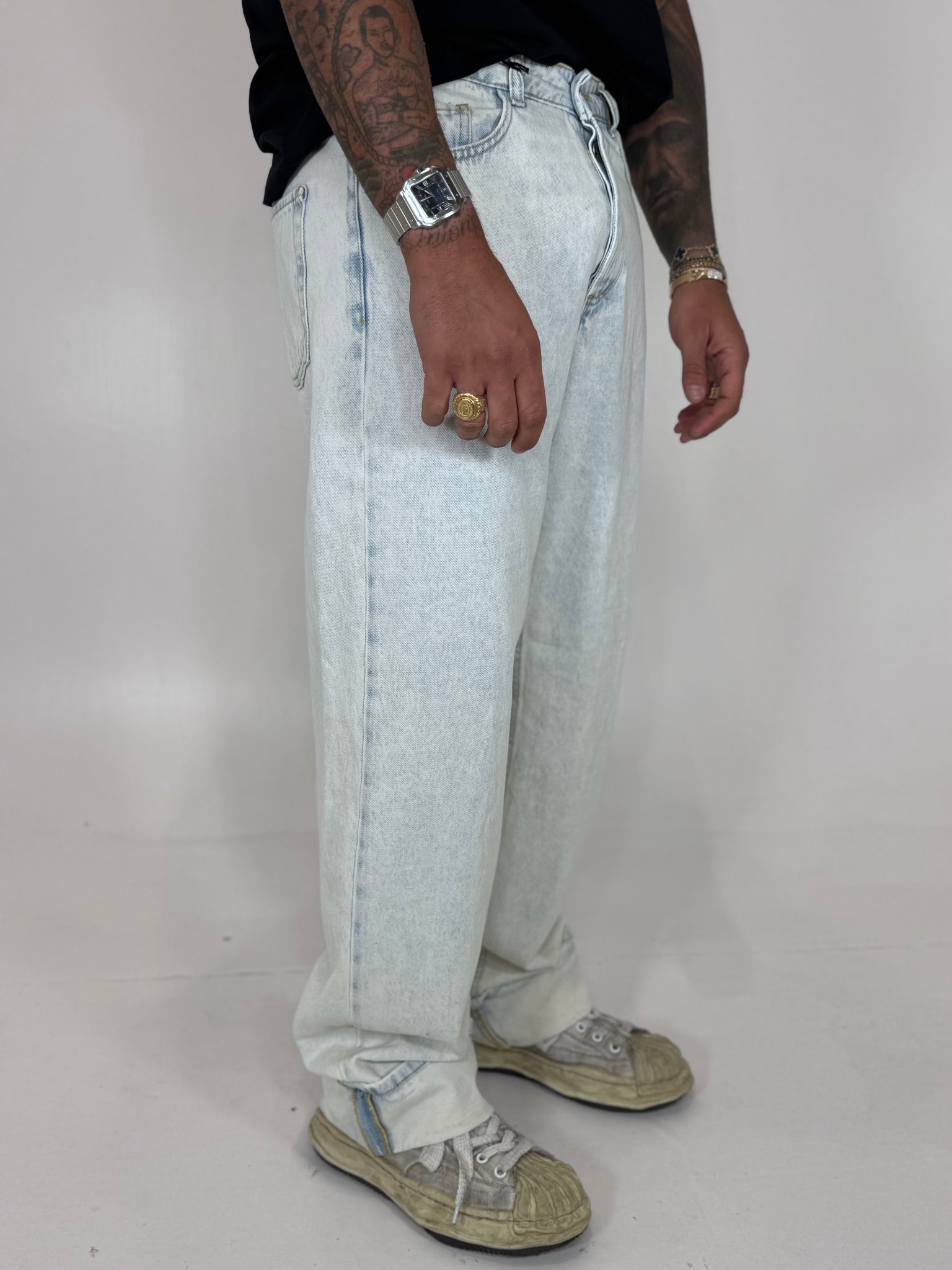 JEANS LAVAGGIO CHIARO PIEGONE