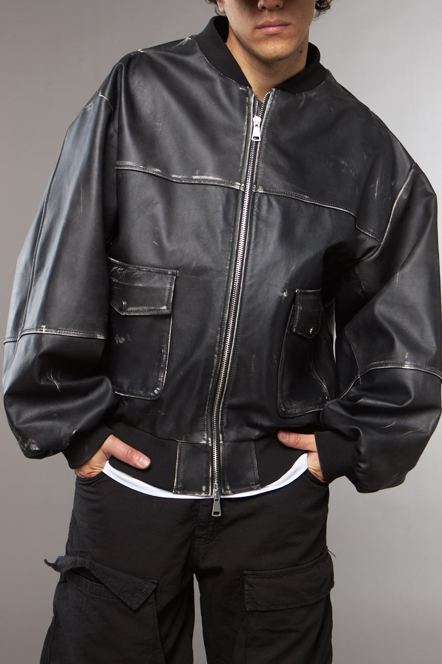 COLLEGE VINTAGE OVERSIZE CON MANICA A CAMPANA - lab22shop