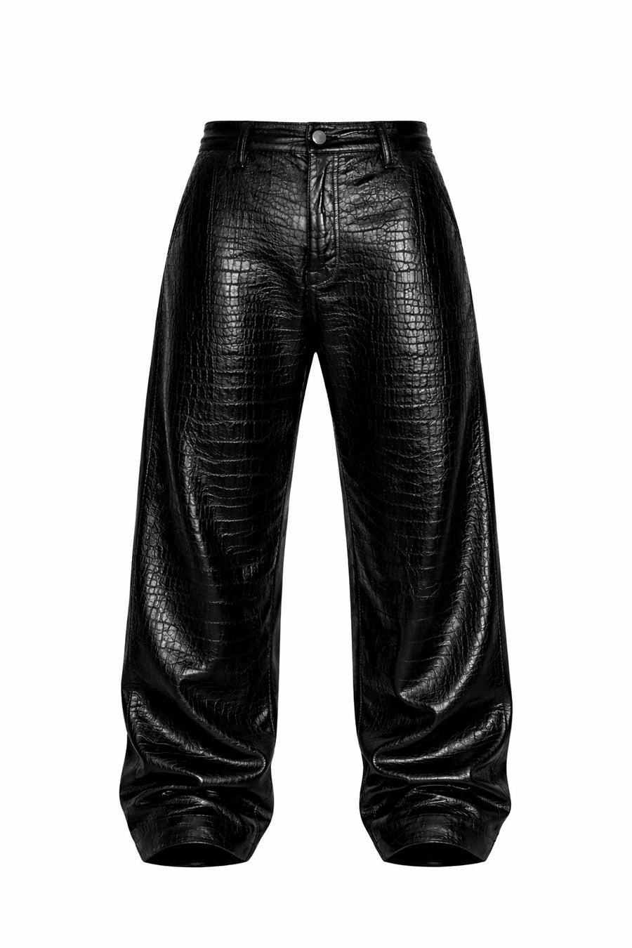 BLACK CROCODILE PANTS - lab22shop