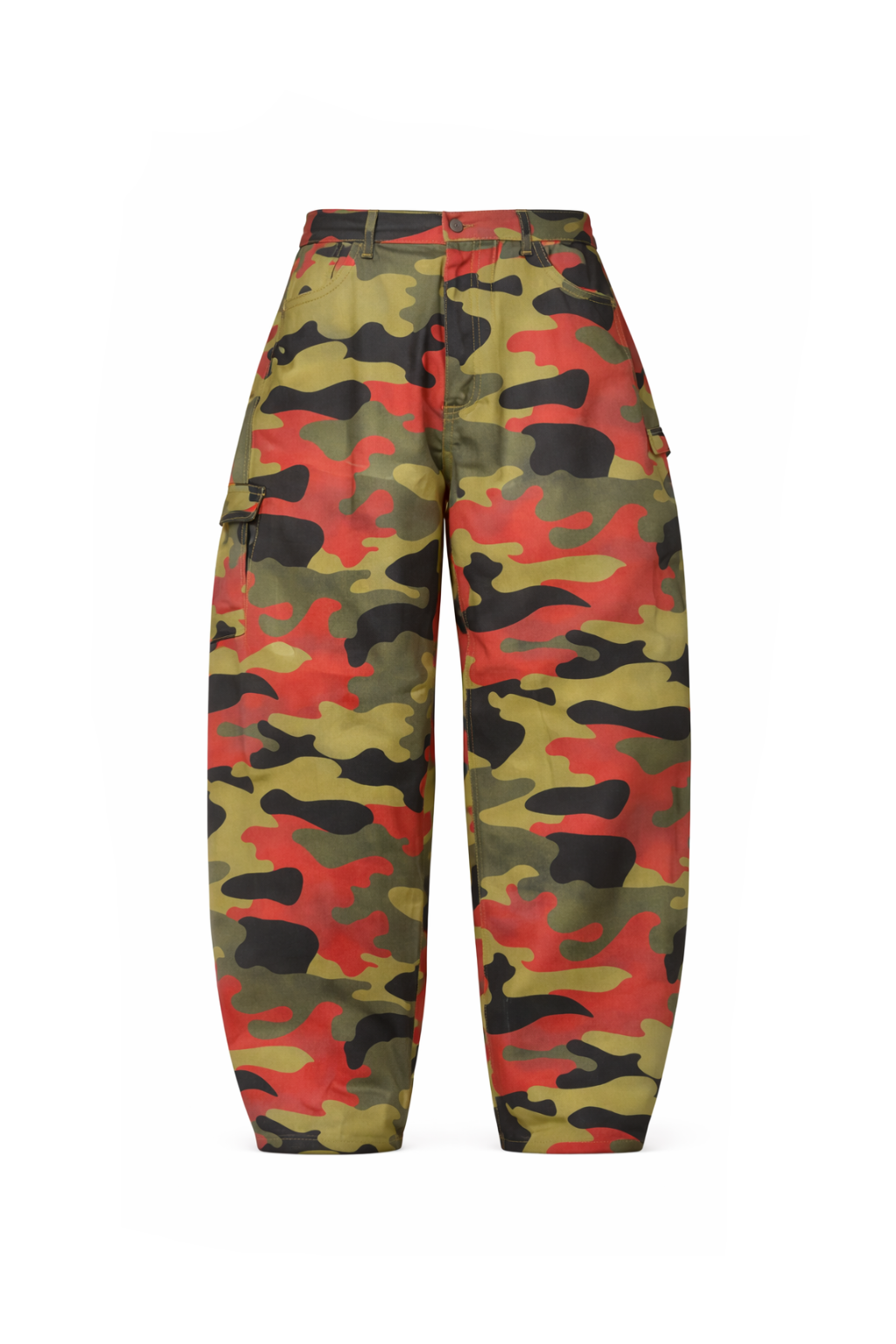 JEANS BALLOON CAMOUFLAGE RED - lab22shop