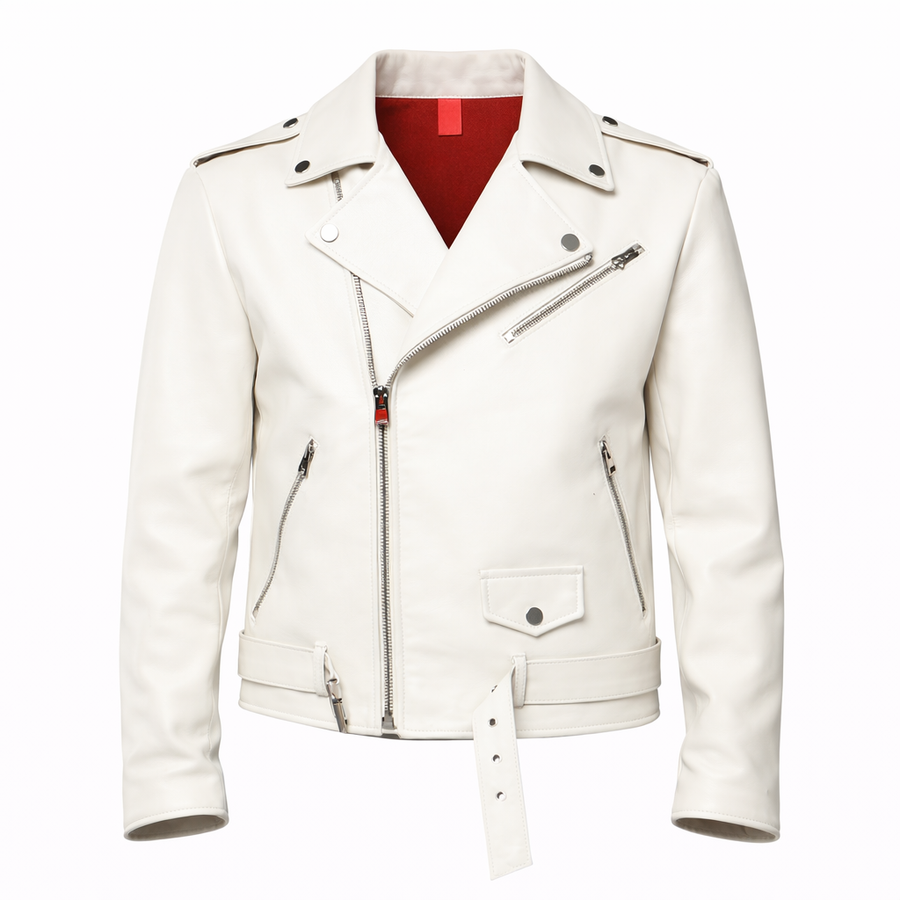CHIODO IN PELLE NAPPA BIANCO - lab22shop
