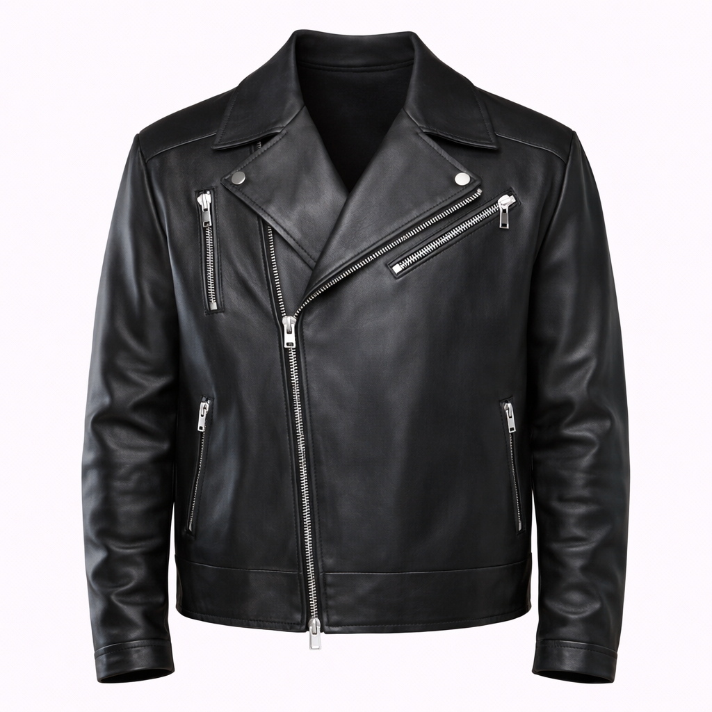 CHIODO BLAZER IN PELLE NERO - lab22shop