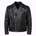 CHIODO BLAZER IN PELLE NERO - lab22shop