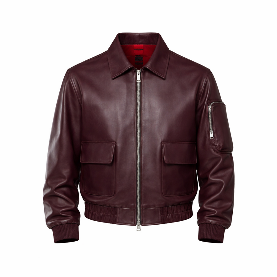 BOMBER COLLO CAMICIA TASCONI PRUGNA - lab22shop
