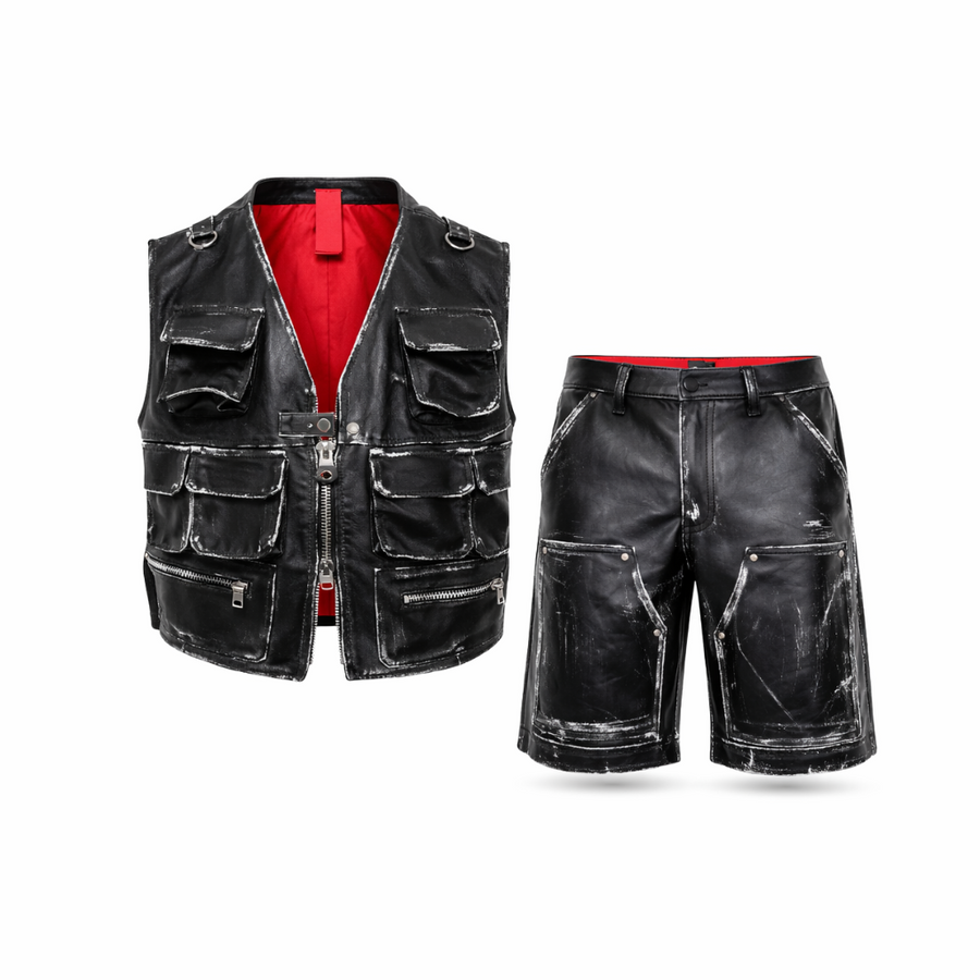 COORD GILET IN PELLE LAB22