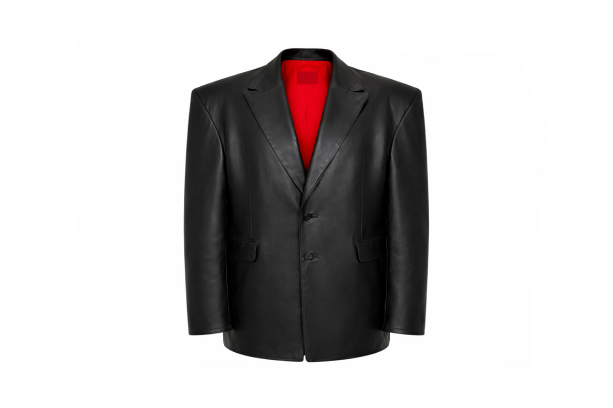 BLAZER OVERSIZE LEATHER - lab22shop