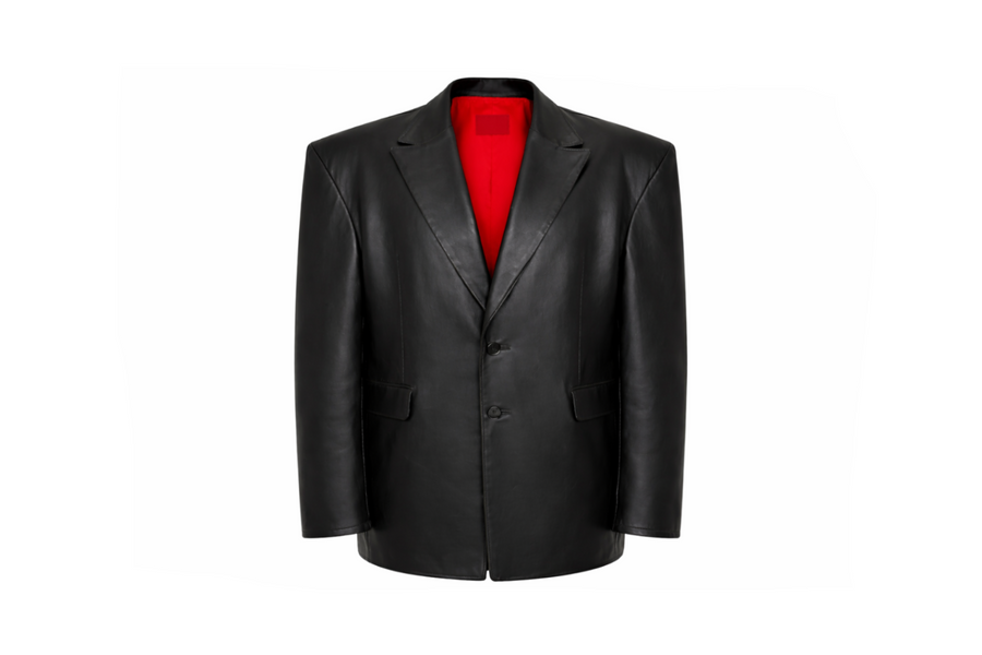 BLAZER OVERSIZE LEATHER - lab22shop