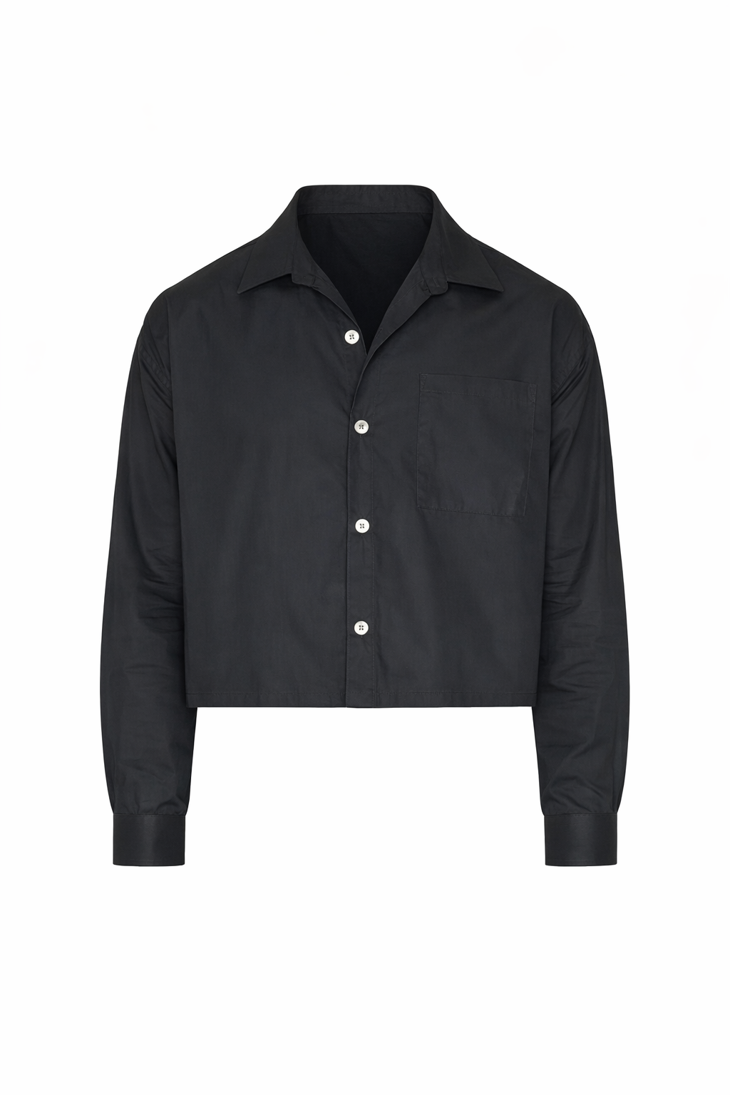 CROPPED BLACK SHIRT - lab22shop