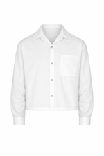 CROPPED WHITE SHIRT - lab22shop