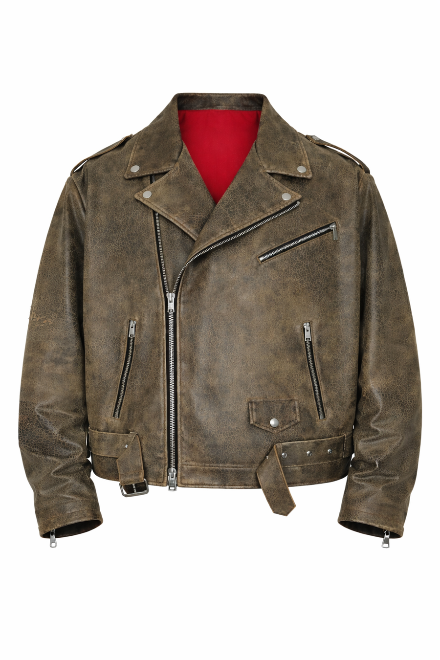 VINTAGE DISTRESSED BIKER JACKET