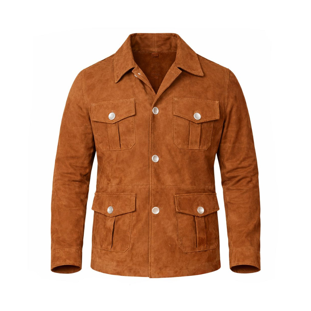 SAHARIANA IN PELLE SCAMOSCIATA