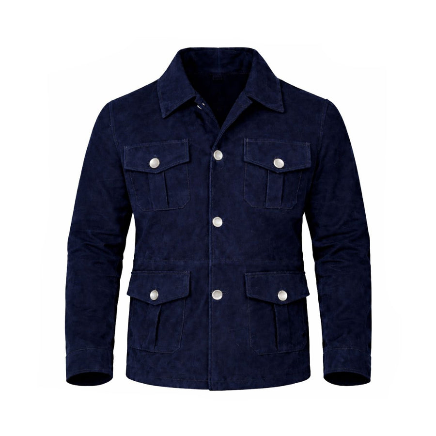 SAHARIANA IN PELLE SCAMOSCIATA