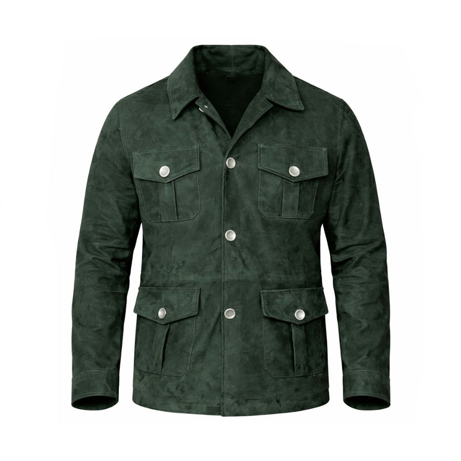 SAHARIANA IN PELLE SCAMOSCIATA