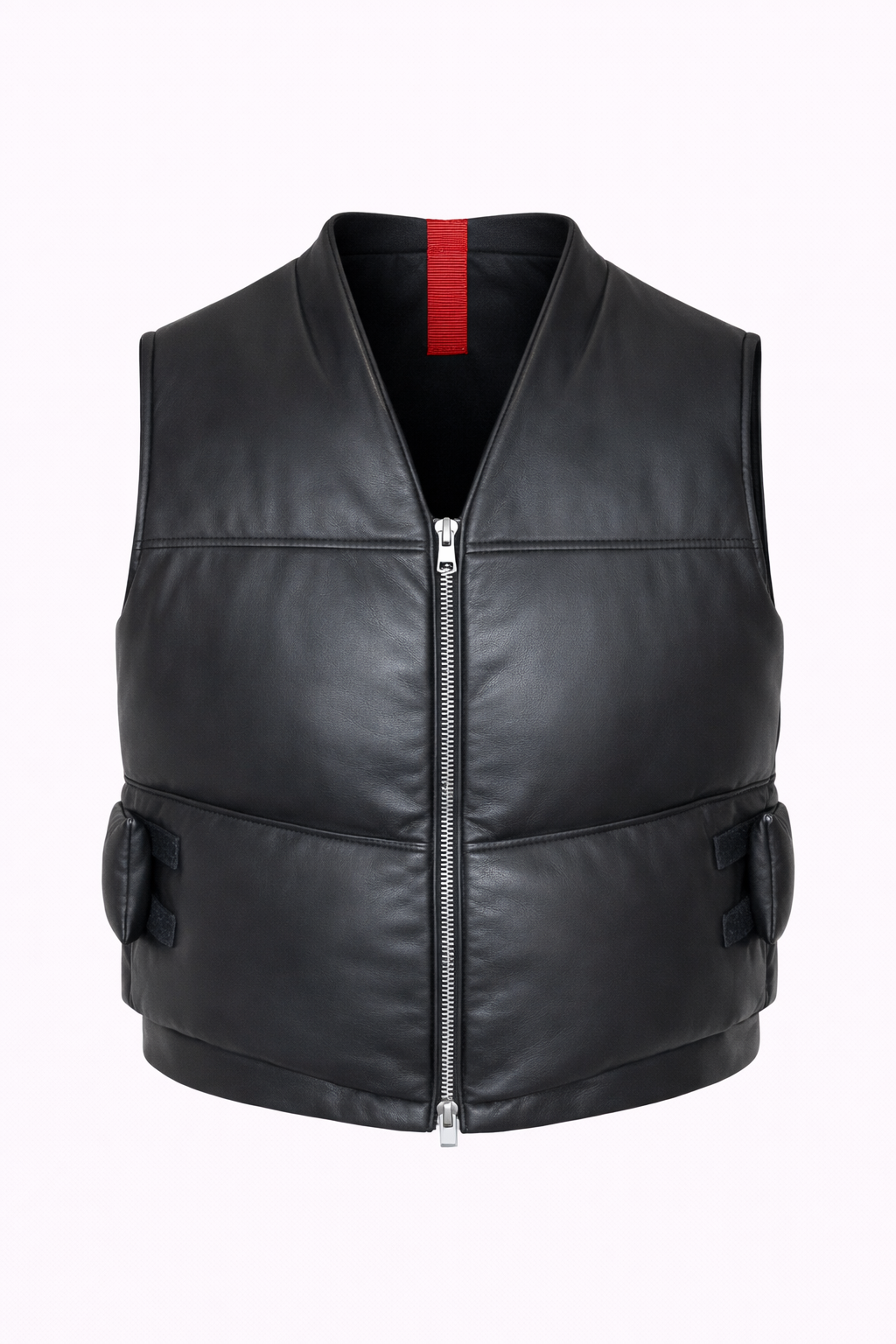 GILET PIUMA CROPPED IN PELLE - lab22shop