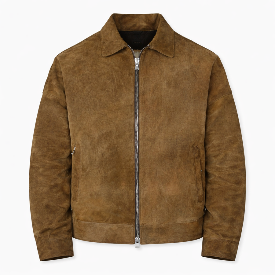 JACKET SCAMOSCIATO CON COLLO CAMICIA