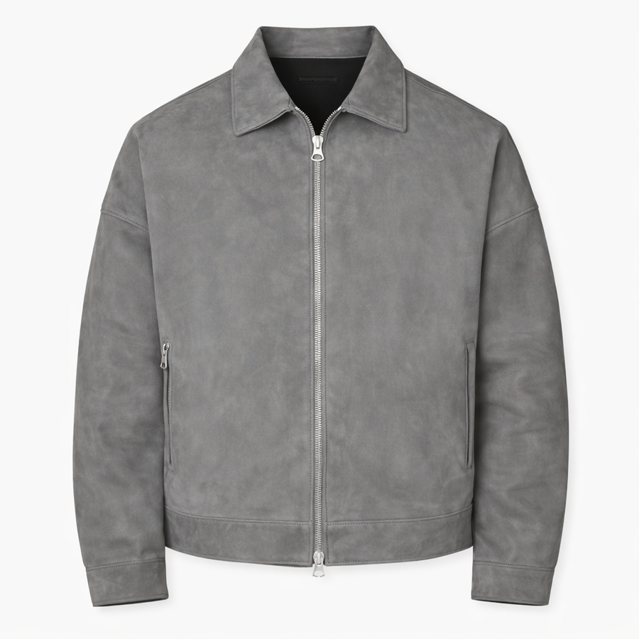 JACKET SCAMOSCIATO CON COLLO CAMICIA