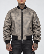COLLEGE OVERSIZE CON MANICA ARRICCIO NUVOLATO GRIGIO