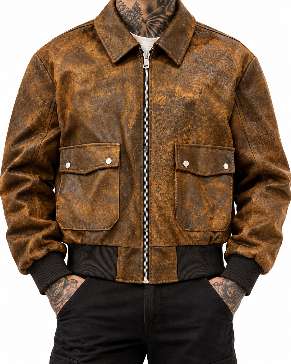 BLAZER SCHOTT EFFETTO SLAVATO VINTAGE