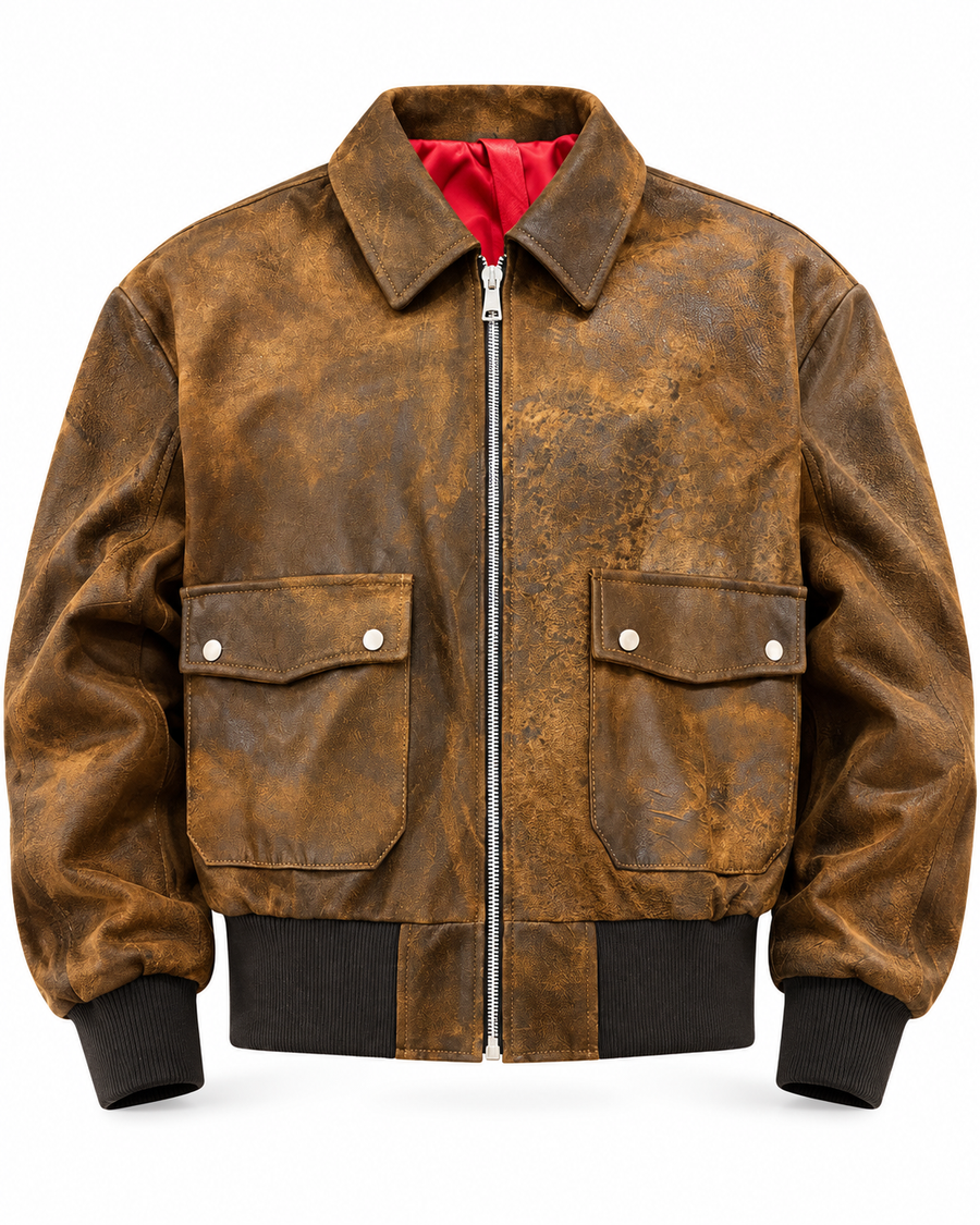 BLAZER SCHOTT EFFETTO SLAVATO VINTAGE