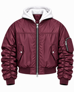 COLLEGE ARRICCIO NYLON OVERSIZE  CAPPUCCIO BORDEAUX