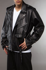 CHIODO OVERSIZE IN PELLE NERO - lab22shop