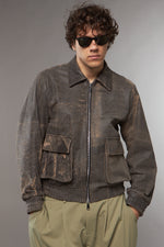 BLAZER COLLO CAMICIA MARRONE - lab22shop