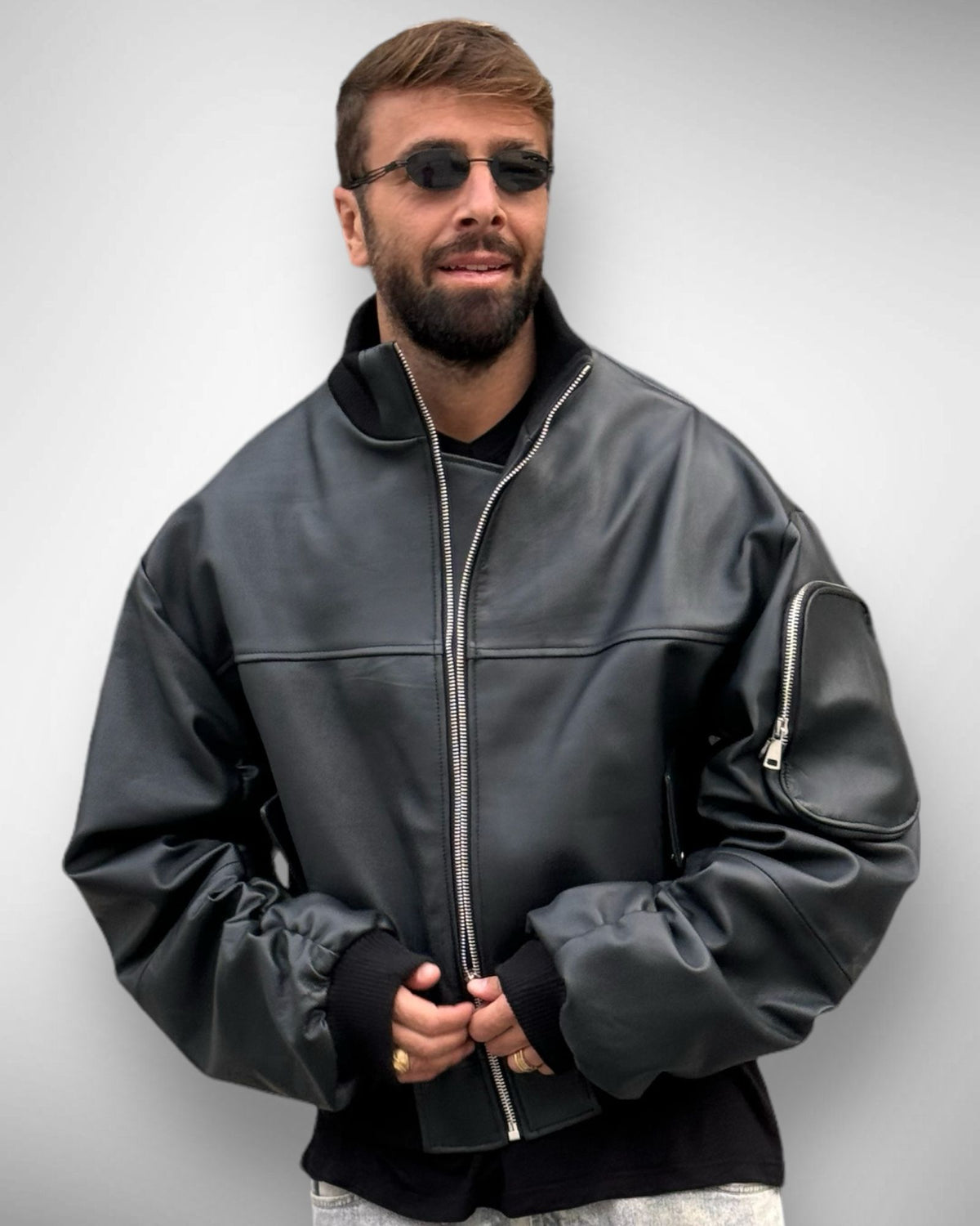 COLLEGE OVERSIZE CON MANICA ARRICCIO E COLLO ALTO - lab22shop