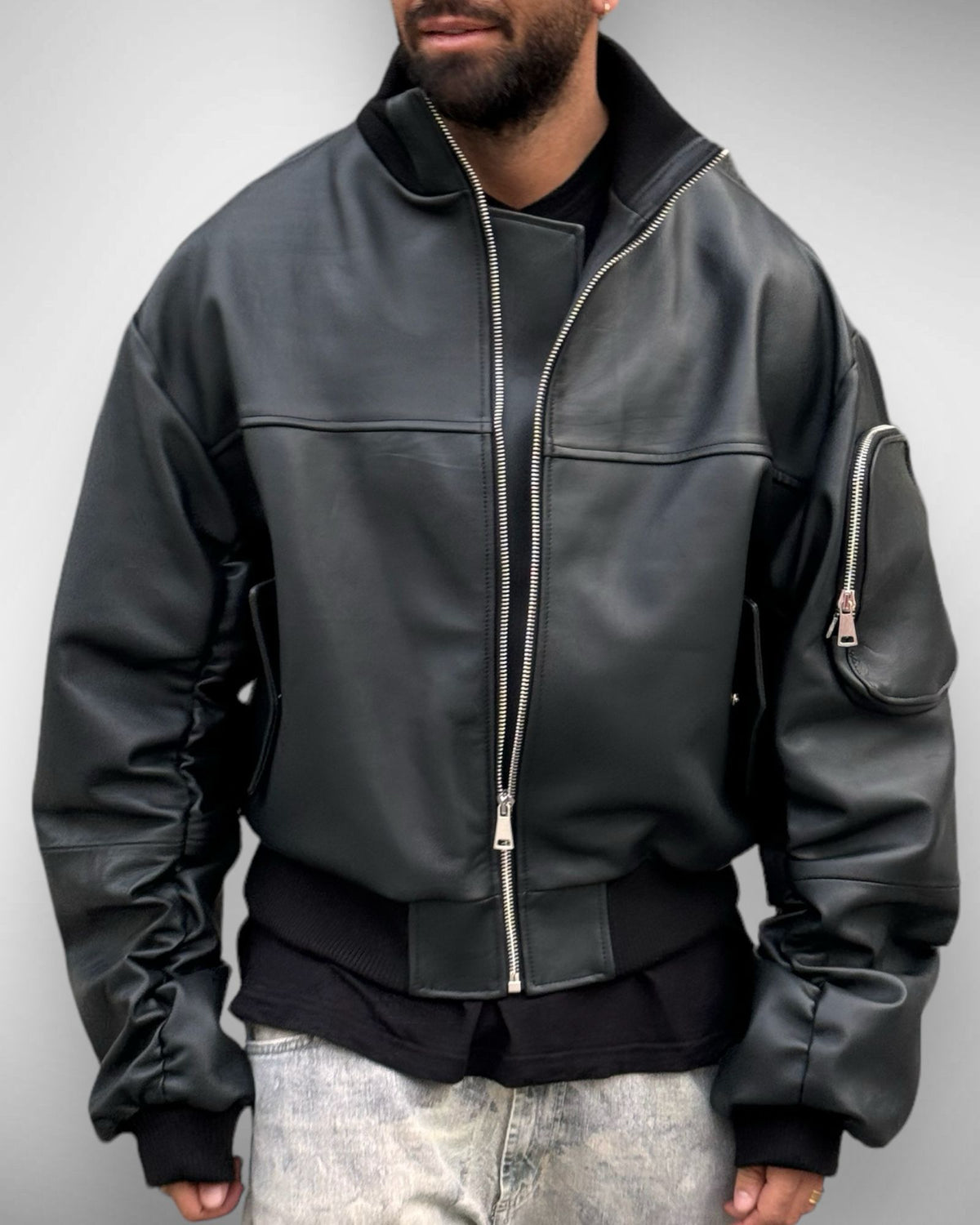 COLLEGE OVERSIZE CON MANICA ARRICCIO E COLLO ALTO - lab22shop
