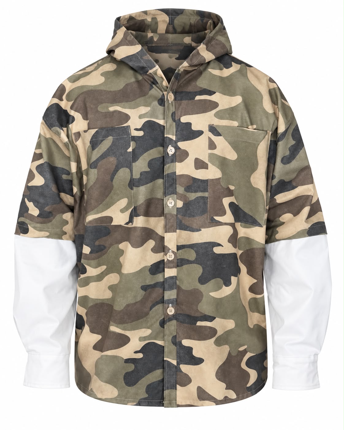 CAMICIA CAMOUFLAGE DOPPIA MANICA