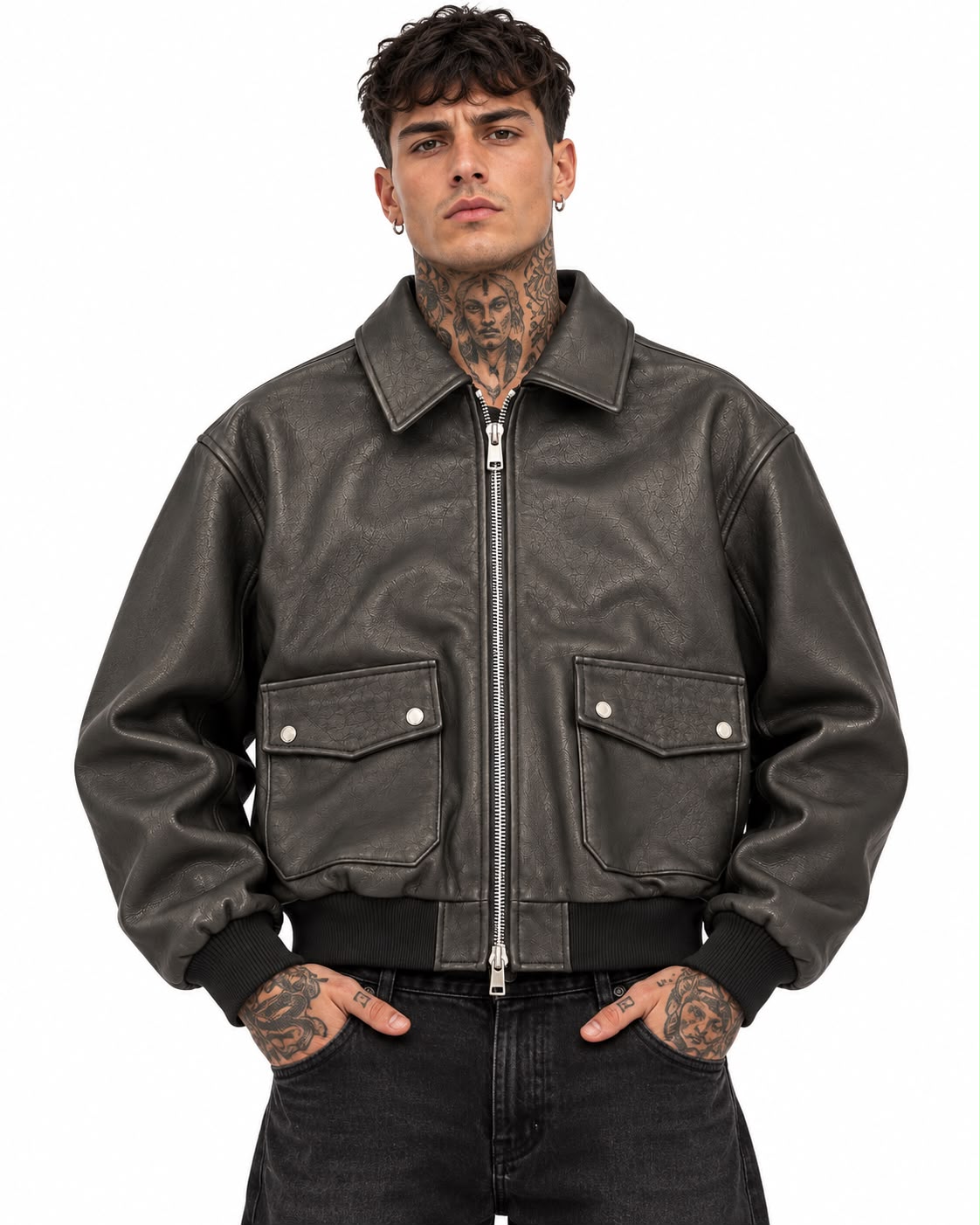 BLAZER SCHOTT EFFETTO SLAVATO