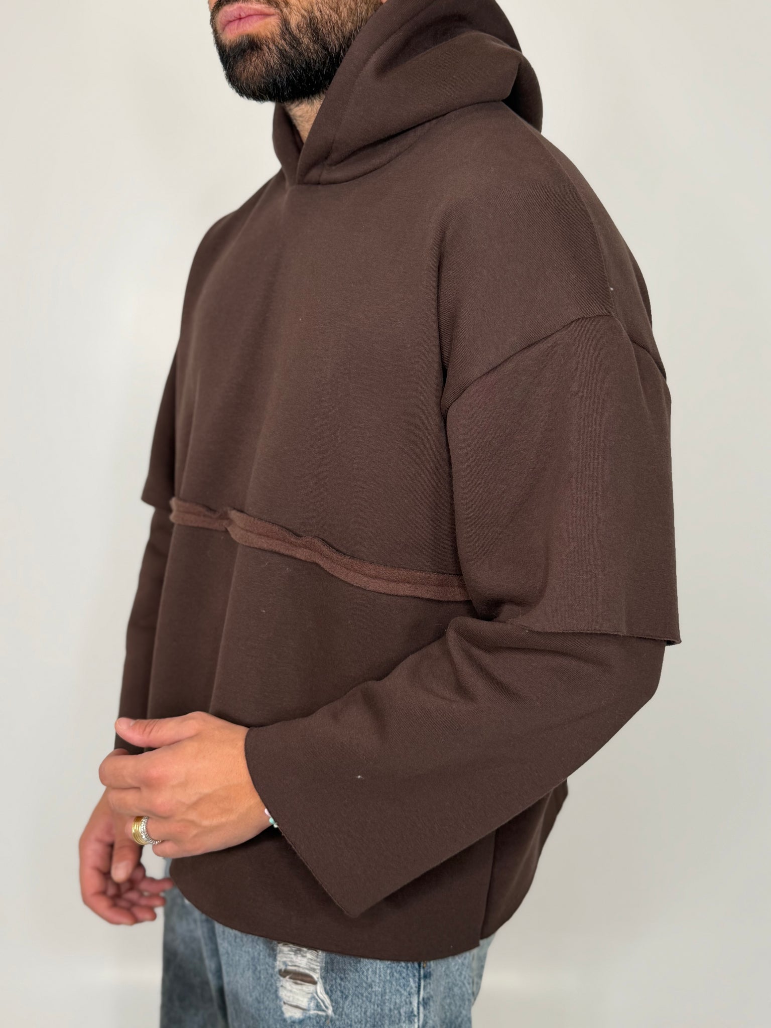 Felpa Hooded Double Sleeve